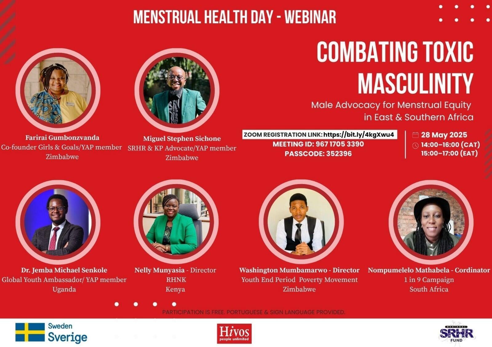 Youth End Period Poverty Movement Champions Menstrual Equity at Hivos Southern Africa's Regional SRHR Fund Webinar on Menstrual Hygiene Day 2025 